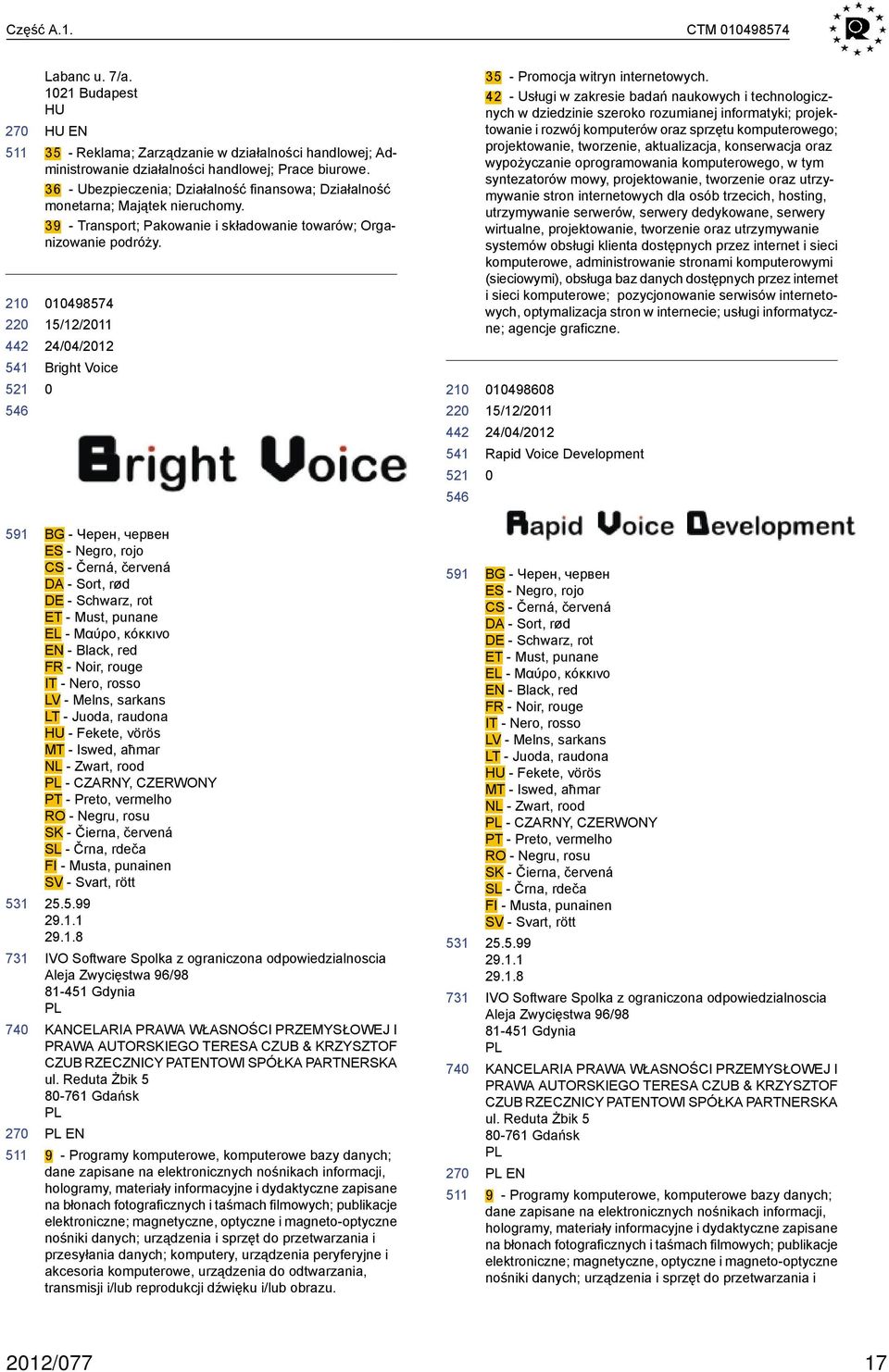 1498574 15/12/211 Bright Voice 35 - Promocja witryn internetowych.