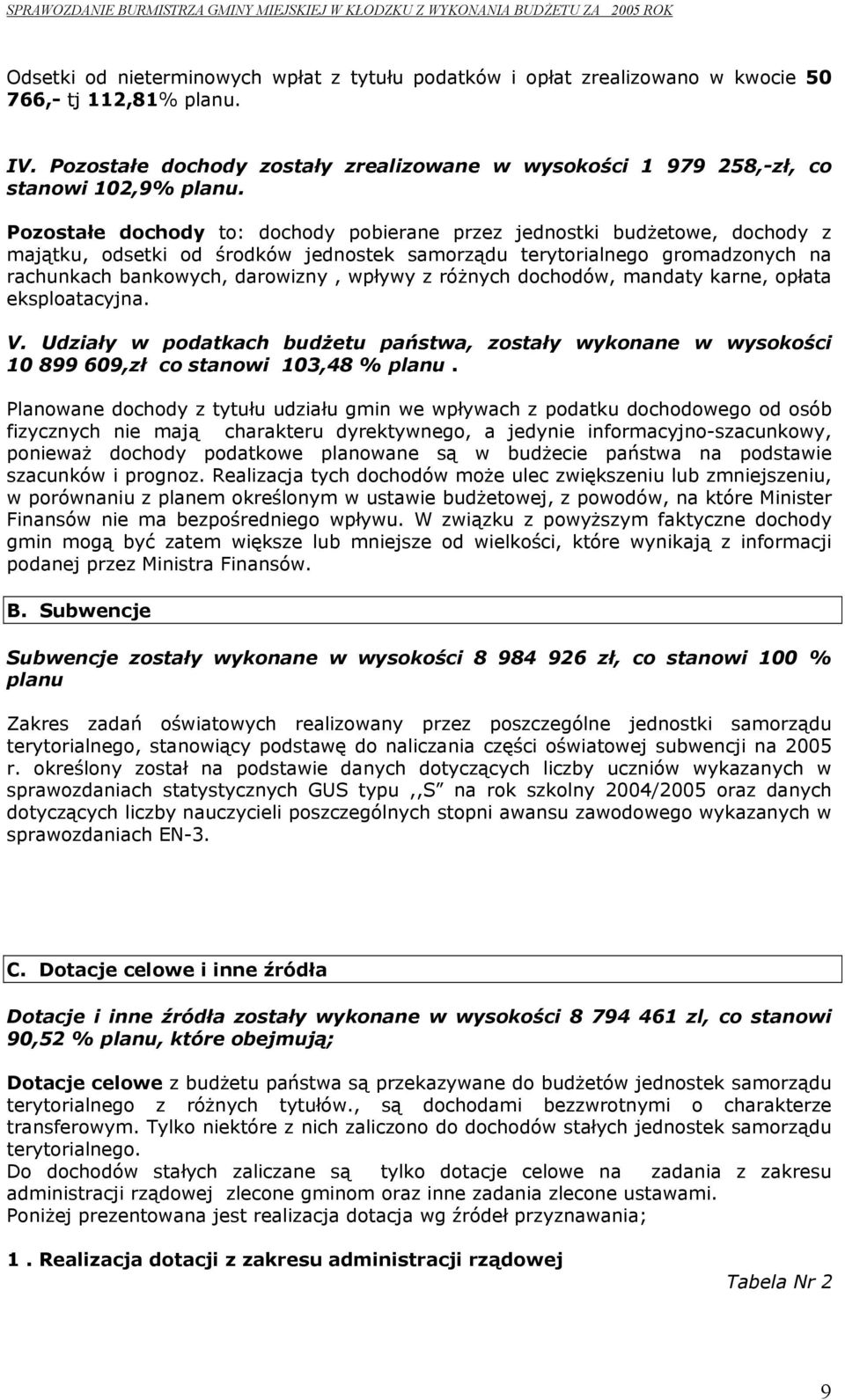 Pozostałe dochody to: dochody pobierane przez jednostki budżetowe, dochody z majątku, odsetki od środków jednostek samorządu terytorialnego gromadzonych na rachunkach bankowych, darowizny, wpływy z