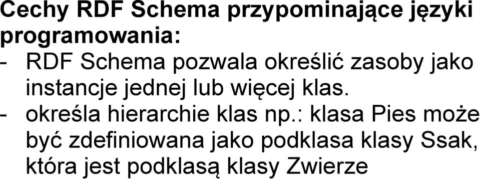 klas. - określa hierarchie klas np.