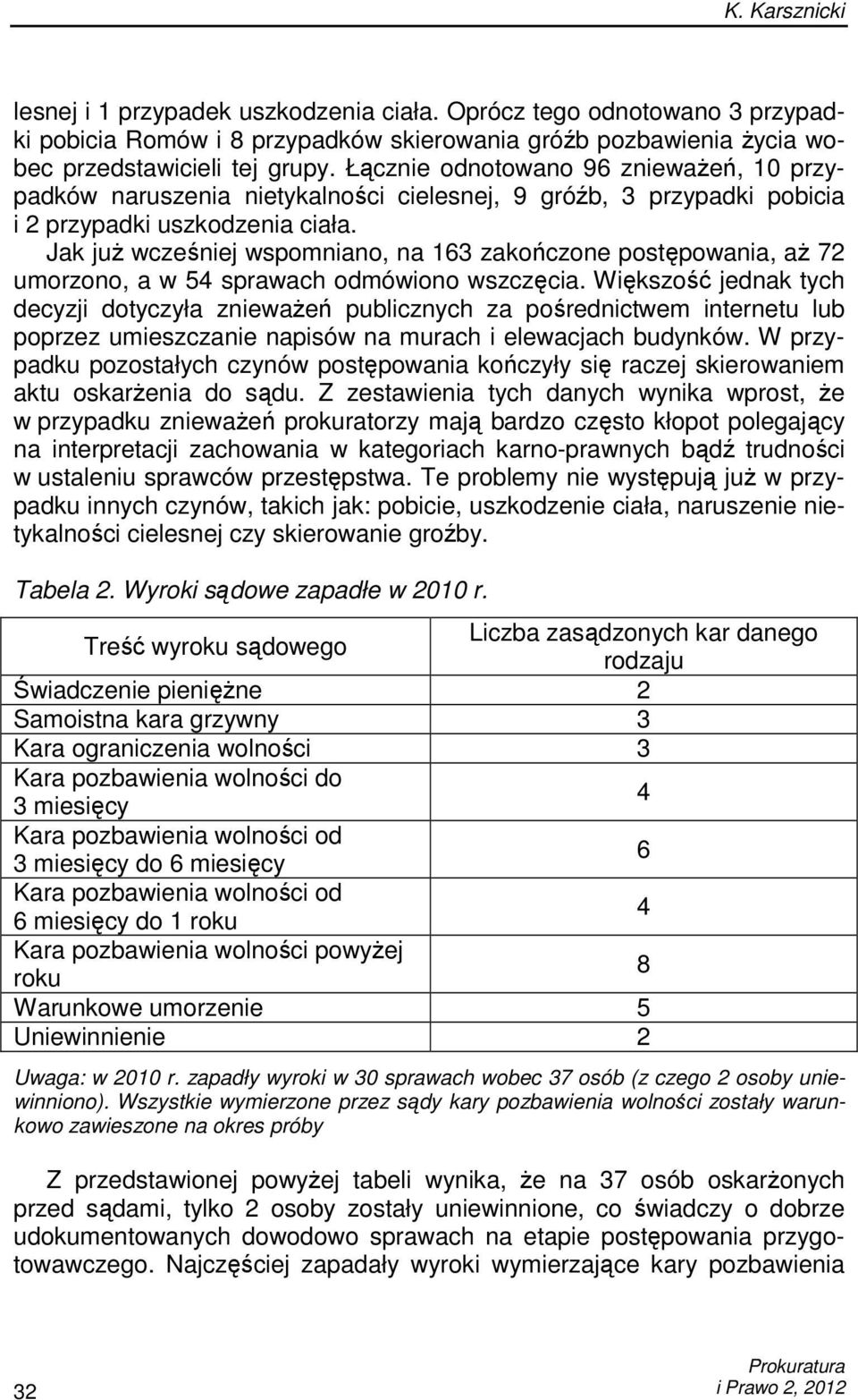 Jak juŝ wcześniej wspomniano, na 163 zakończone postępowania, aŝ 72 umorzono, a w 54 sprawach odmówiono wszczęcia.