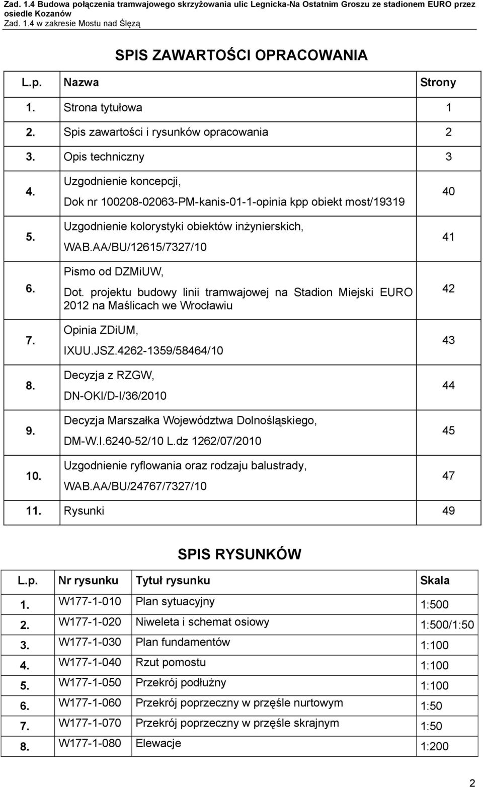 AA/BU/12615/7327/1 Pismo od DZMiUW, Dot. projektu budowy linii tramwajowej na Stadion Miejski EURO 212 na Maślicach we Wrocławiu Opinia ZDiUM, IXUU.JSZ.