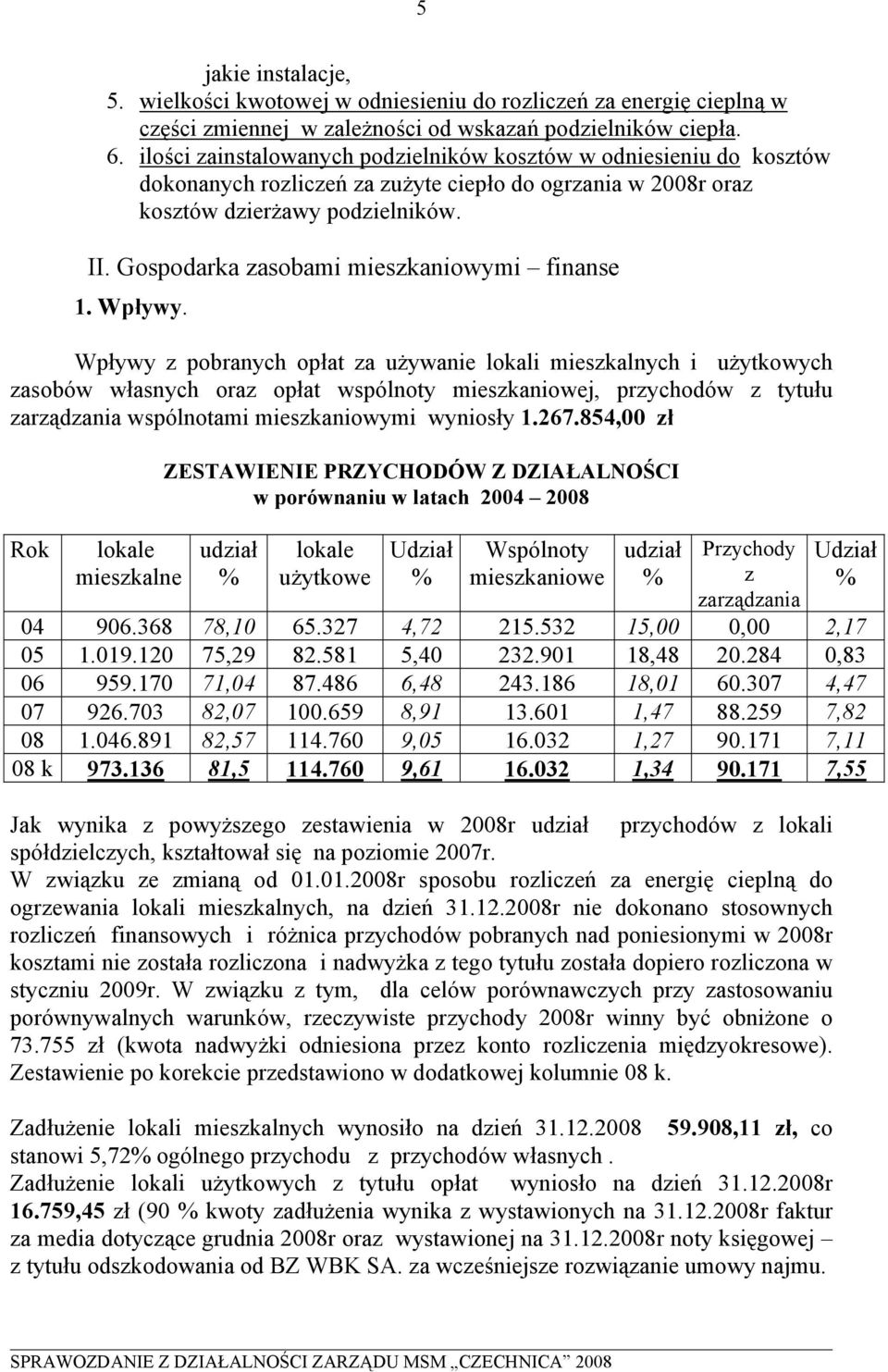 Gospodarka zasobami mieszkaniowymi finanse 1. Wpływy.