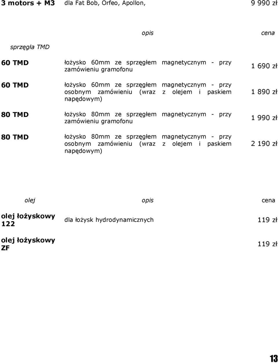 80 TMD łożysko 80mm ze sprzęgłem magnetycznym - przy zamówieniu gramofonu 1 990 zł 80 TMD łożysko 80mm ze sprzęgłem magnetycznym - przy