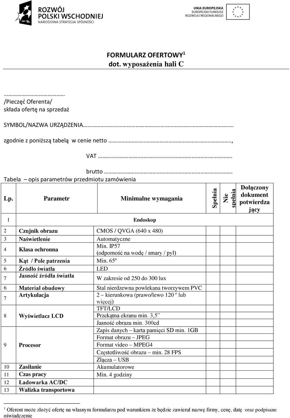 IP57 (odporność na wodę / smary / pył) 5 Kąt / Pole patrzenia Min.