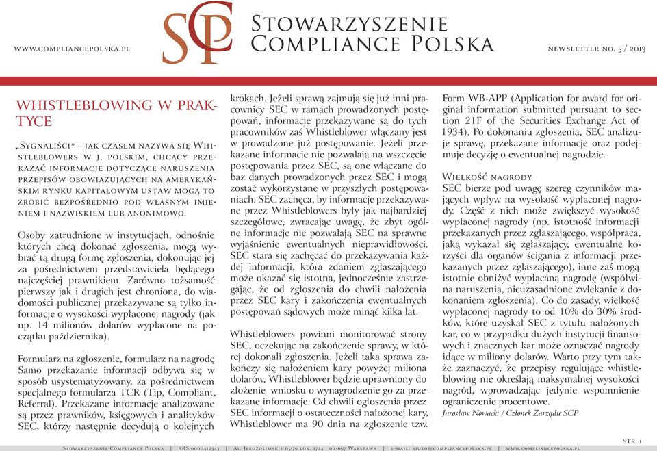 Osoby zatrudnione w instytucjach, odnośnie których chcą dokonać zgłoszenia, mogą wybrać tą drugą formę zgłoszenia, dokonując jej za pośrednictwem przedstawiciela będącego najczęściej prawnikiem.