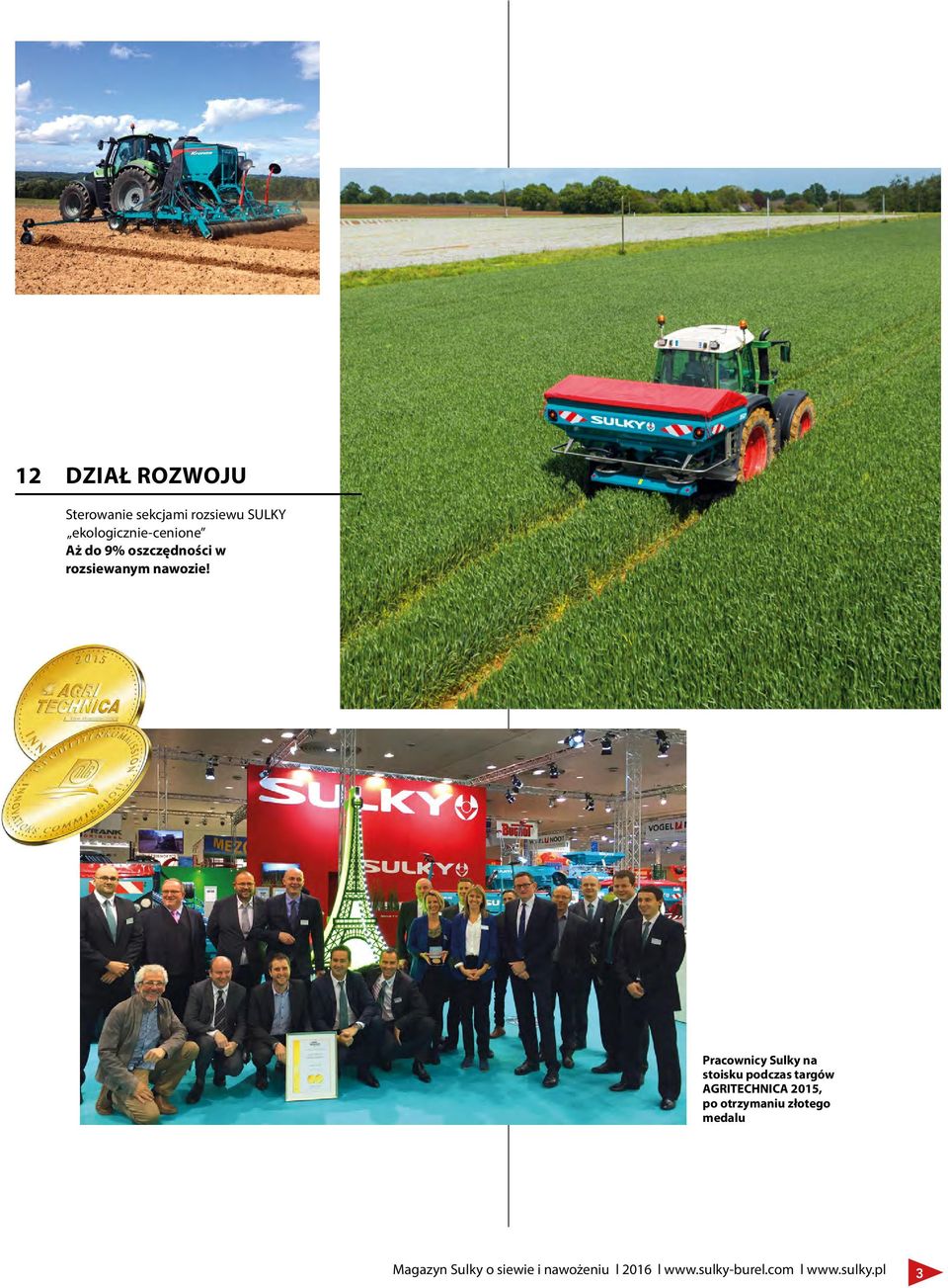 Pracownicy Sulky na stoisku podczas targów AGRITECHNICA 2015, po