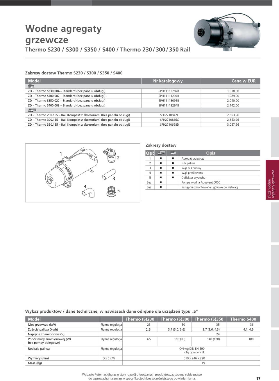 003 Standard (bez panelu obsługi) SPH11112787B SPH11111294B SPH11113095B SPH11113264B 1.938,00 1.989,00 2.040,00 2.142,00 ZD Thermo 230.