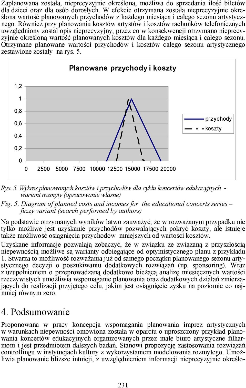 RównieŜ przy planowaniu kosztów artystów i kosztów rachunków telefonicznych uwzględniony został opis nieprecyzyjny, przez co w konsekwencji otrzymano nieprecyzyjnie określoną wartość planowanych