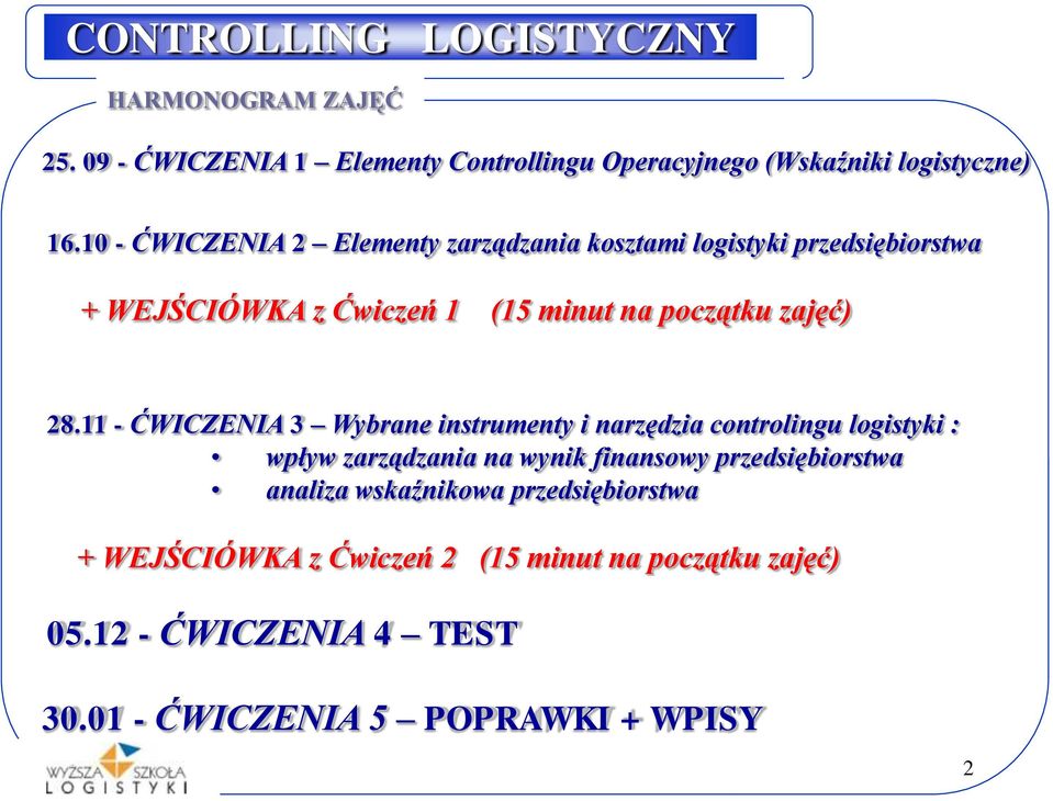 zajęć) 28.