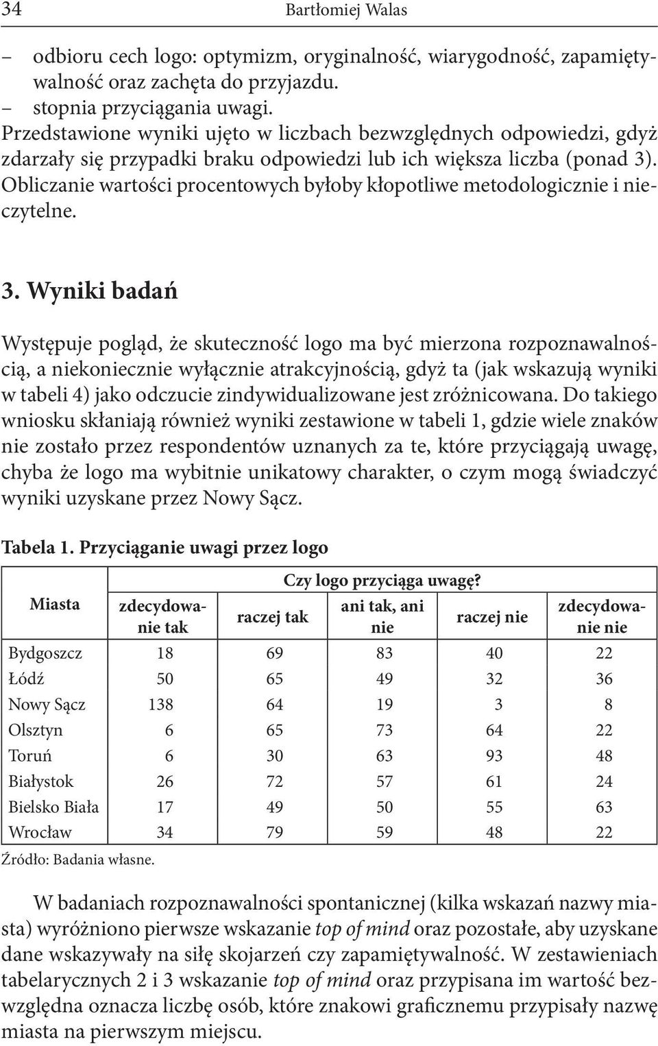 Obliczanie wartości procentowych byłoby kłopotliwe metodologicznie i nieczytelne. 3.