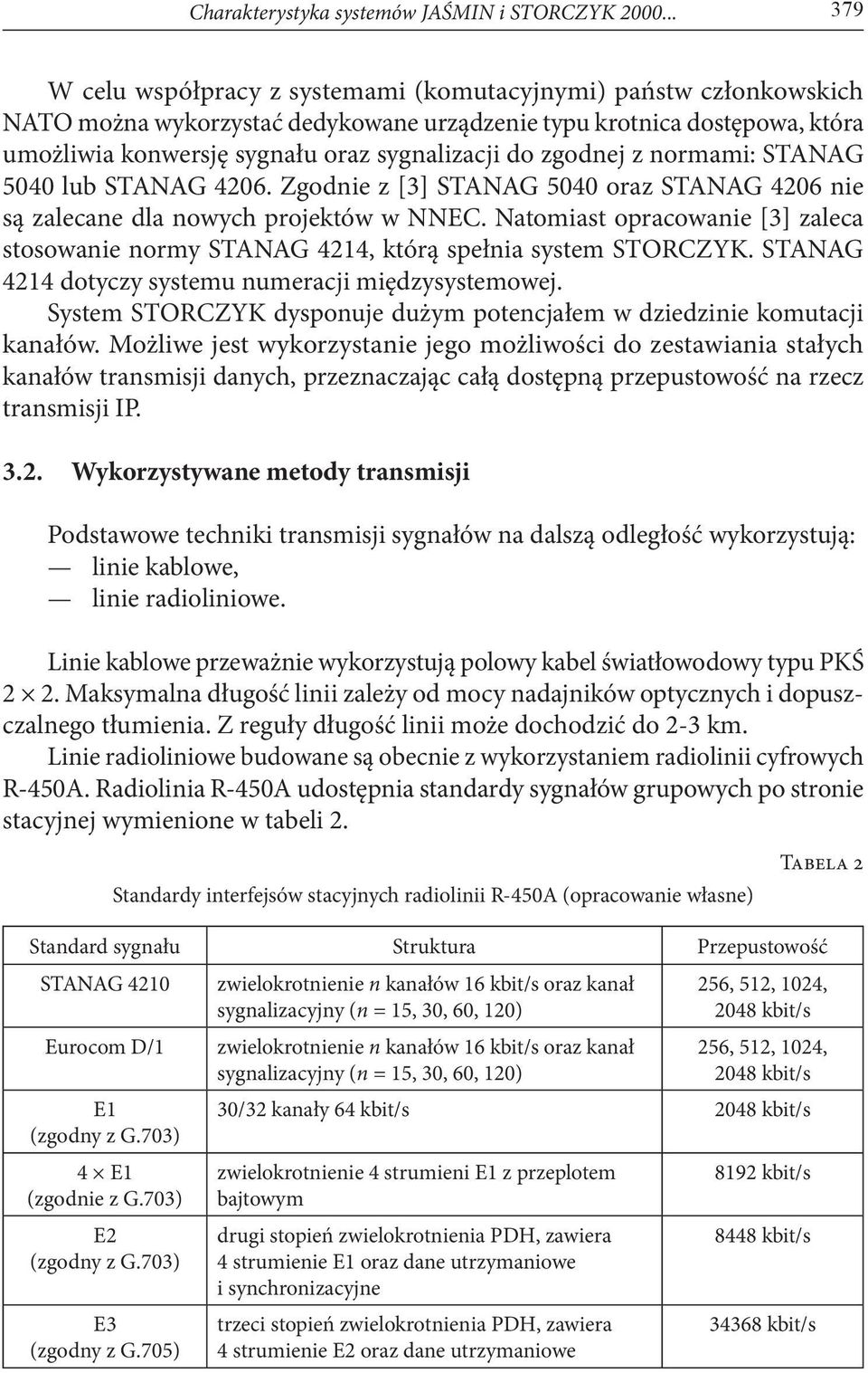 zgodnej z normami: STANAG 5040 lub STANAG 4206. Zgodnie z [3] STANAG 5040 oraz STANAG 4206 nie są zalecane dla nowych projektów w NNEC.