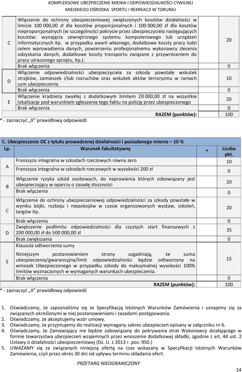 w przypadku awarii własnego, dodatkowe koszty pracy ludzi 20 celem wprowadzenia danych, powierzeniu profesjonalnemu wykonawcy zlecenia odzyskania danych, dodatkowe koszty transportu związane z