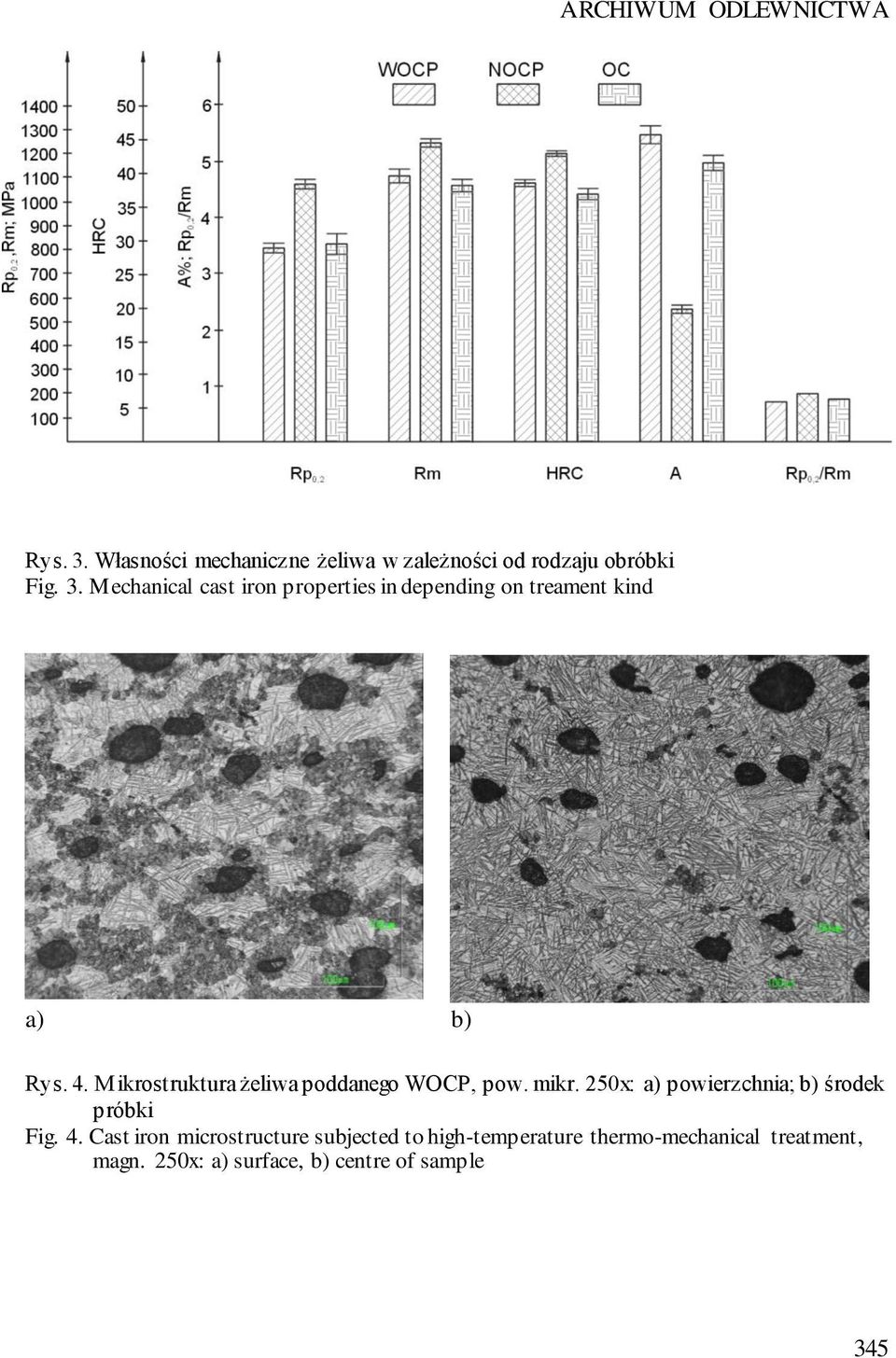 Cast iron microstructure subjected to high-temperature thermo-mechanical treatment, magn.