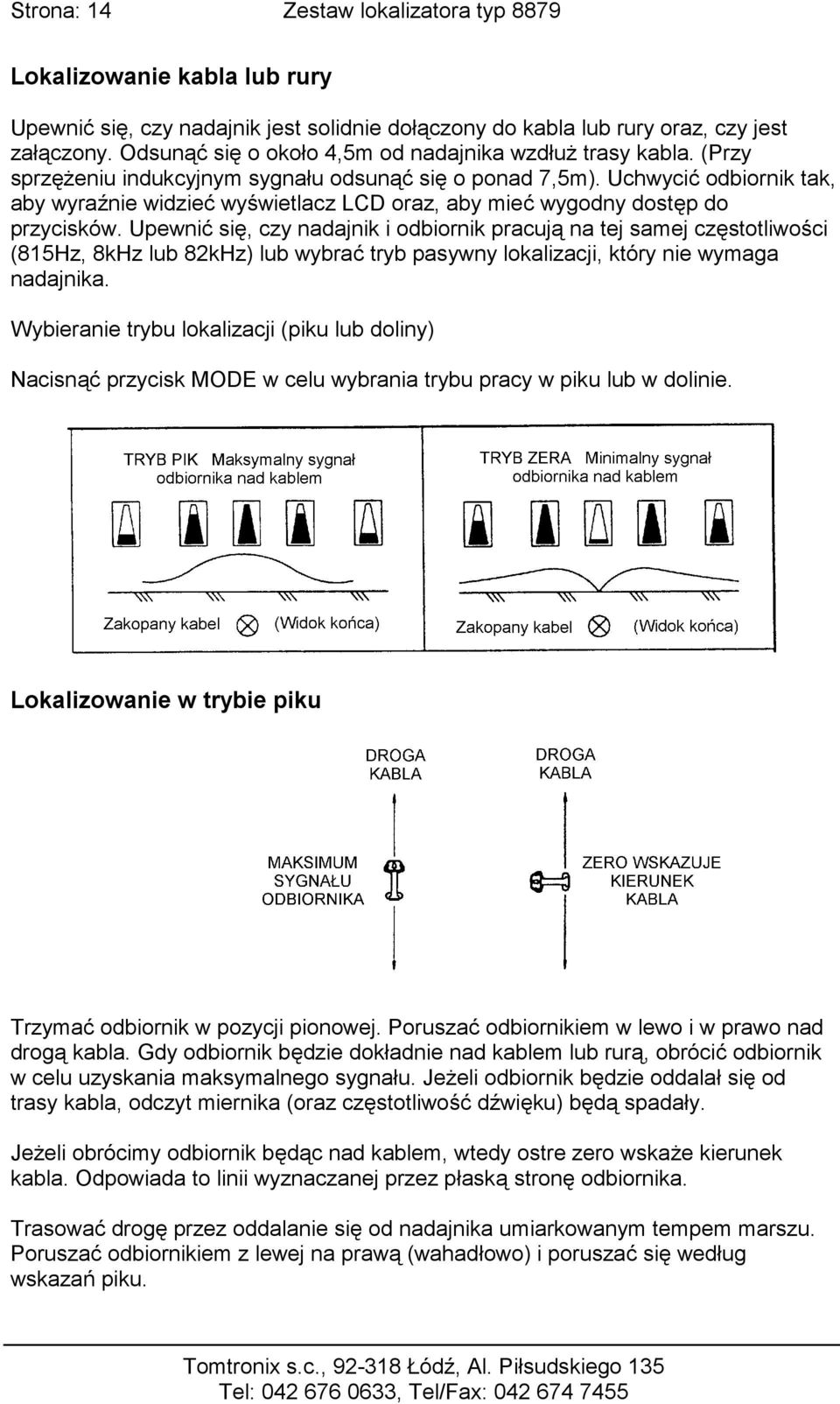 Uchwycić odbiornik tak, aby wyraźnie widzieć wyświetlacz LCD oraz, aby mieć wygodny dostęp do przycisków.