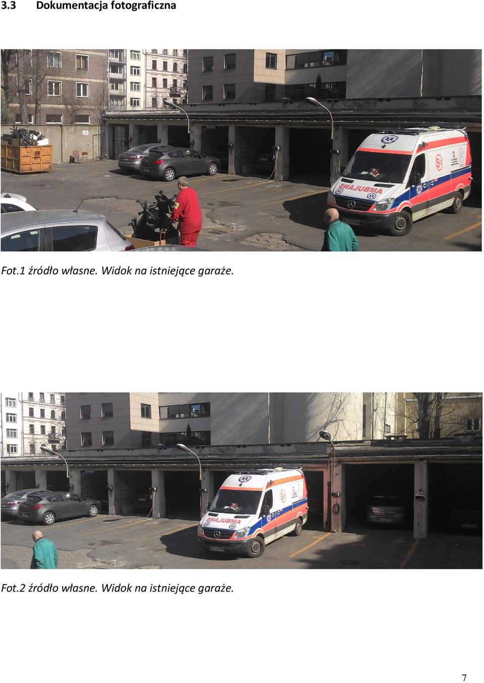 Widok na istniejące garaże. Fot.