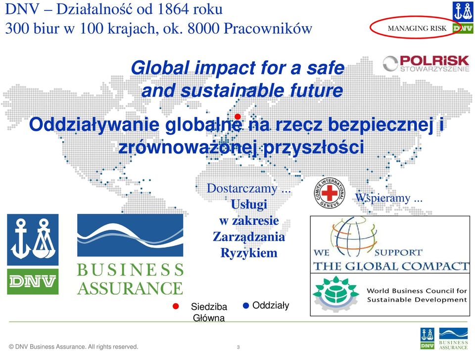 globalne na rzecz bezpiecznej i zrównoważonej przyszłości Dostarczamy.