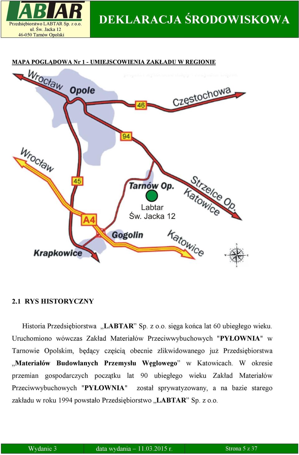 Materiałów Budowlanych Przemysłu Węglowego w Katowicach.