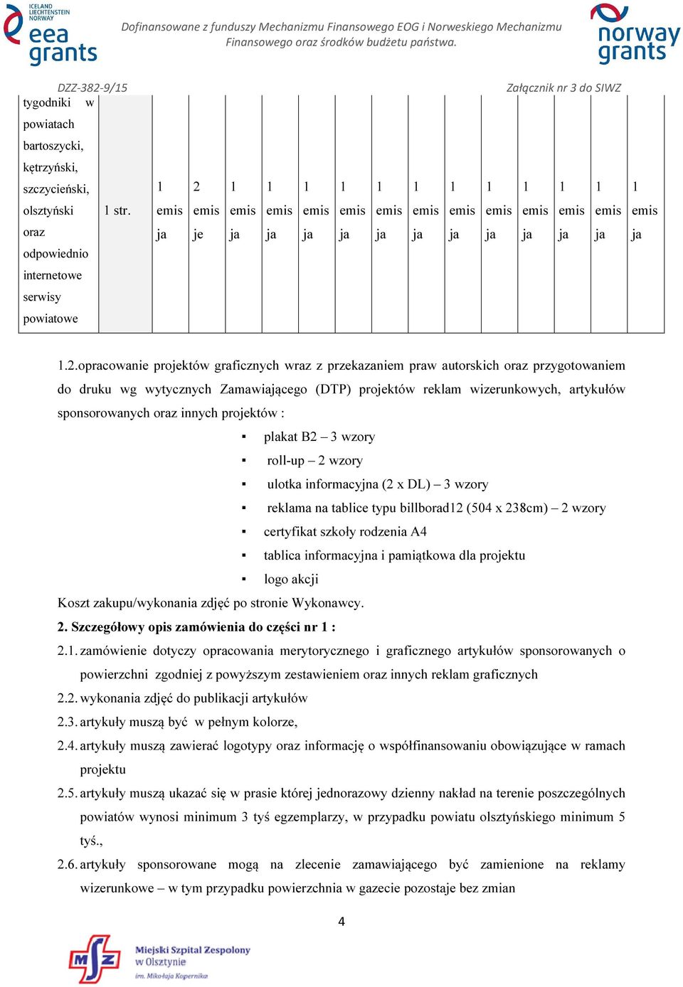 proktów : plakat B 3 wzory roll-up wzory ulotka informacyjna ( x DL) 3 wzory reklama na tablice typu billborad (504 x 38cm) wzory certyfikat szkoły rodzenia A4 tablica informacyjna i pamiątkowa dla