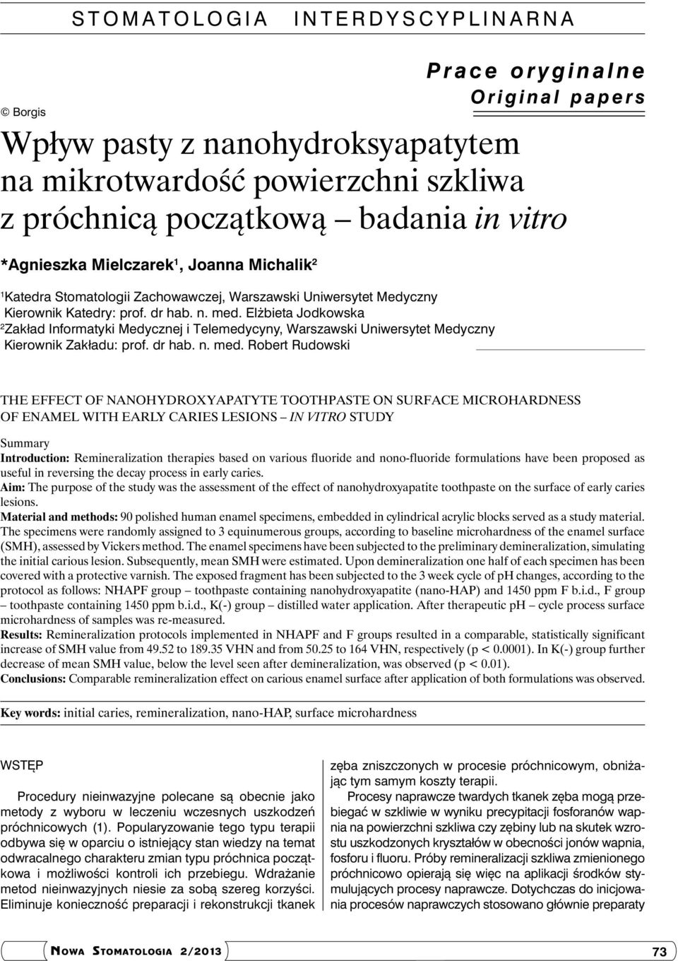 Elżbieta Jodkowska 2 Zakład Informatyki Medycznej i Telemedycyny, Warszawski Uniwersytet Medyczny Kierownik Zakładu: prof. dr hab. n. med.