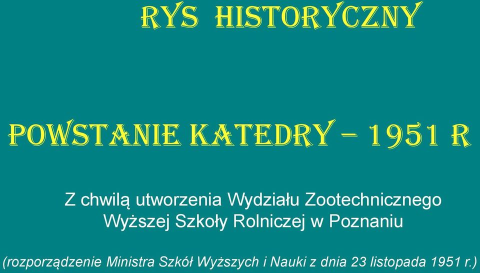 Szkoły Rolniczej w Poznaniu (rozporządzenie