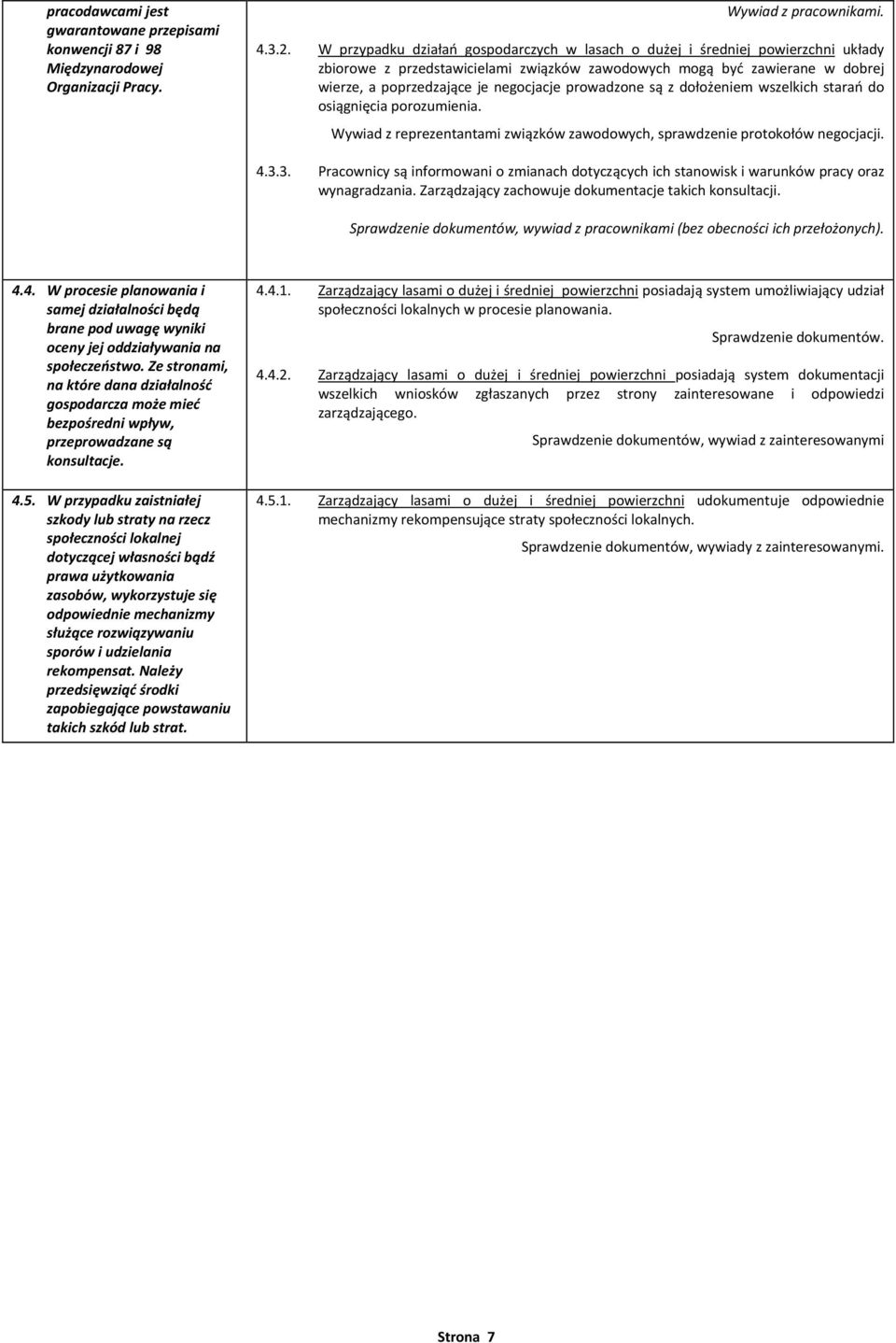 prowadzone są z dołożeniem wszelkich starań do osiągnięcia porozumienia. Wywiad z reprezentantami związków zawodowych, sprawdzenie protokołów negocjacji. 4.3.