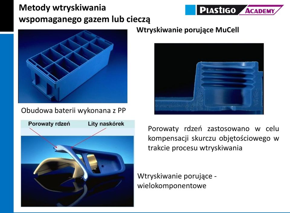 zastosowano w celu kompensacji skurczu objętościowego w