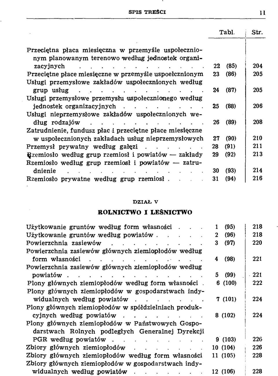 .. Usługi przem ysłow e przem ysłu uspołecznionego w edług jednostek o r g a n iz a c y jn y c h... U sługi nieprzem ysłow e zakładów uspołecznionych w e dług r o d z a j ó w.