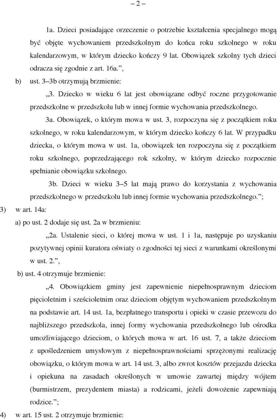 Dziecko w wieku 6 lat jest obowiązane odbyć roczne przygotowanie przedszkolne w przedszkolu lub w innej formie wychowania przedszkolnego. 3a. Obowiązek, o którym mowa w ust.