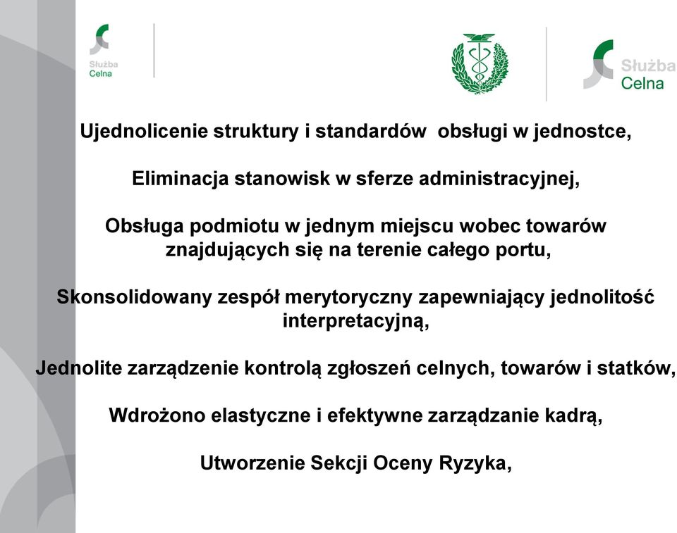 zespół merytoryczny zapewniający jednolitość interpretacyjną, Jednolite zarządzenie kontrolą zgłoszeń