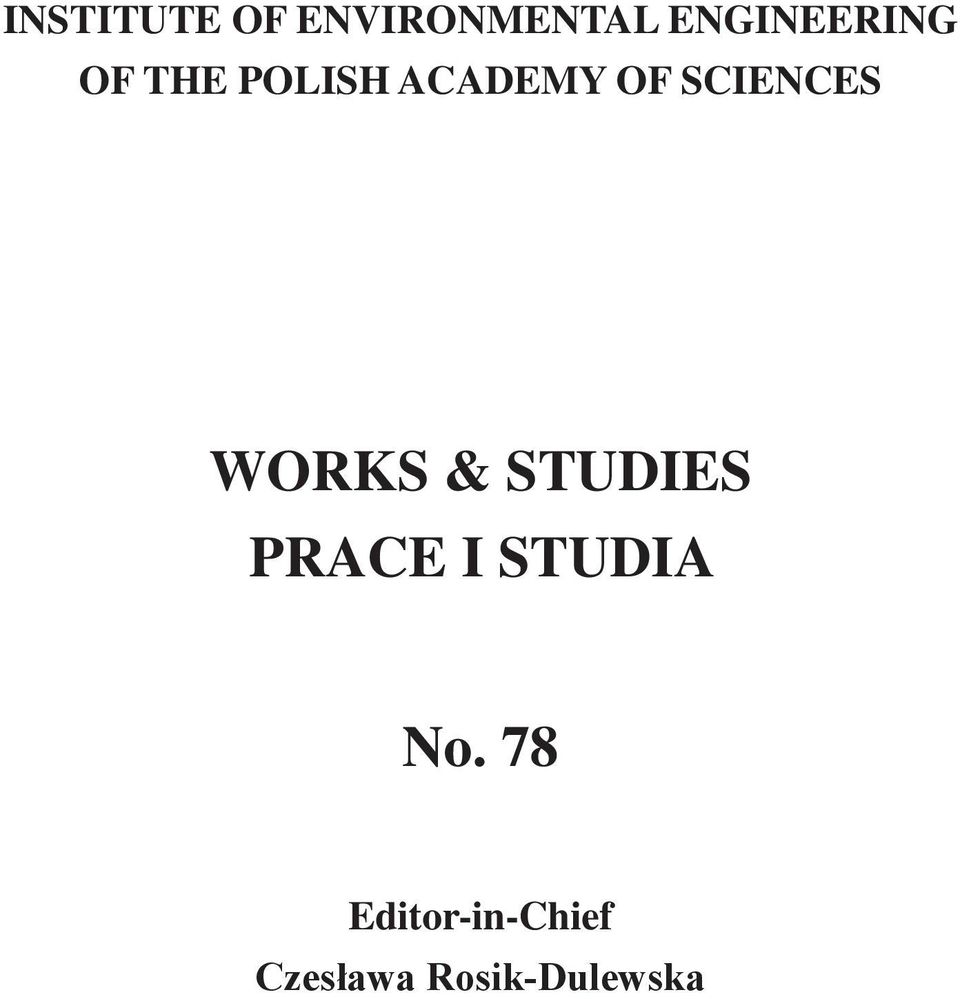 SCIENCES WORKS & STUDIES PRACE I