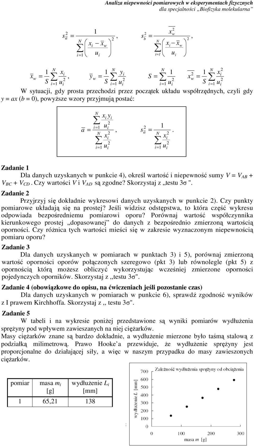 Cz punkt pomroe ukłdją ę n protej? Jeśl dzz odtępt, to któr część kreu odpod bezpośrednemu pomro oporu? Porónj rtość półcznnk kerunkoego protej doponej do dnch z bezpośredno zmerzoną rtoścą opornośc.