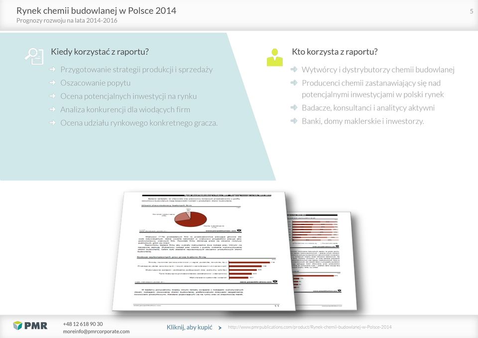 Analiza konkurencji dla wiodących firm Ocena udziału rynkowego konkretnego gracza. Kto korzysta z raportu?