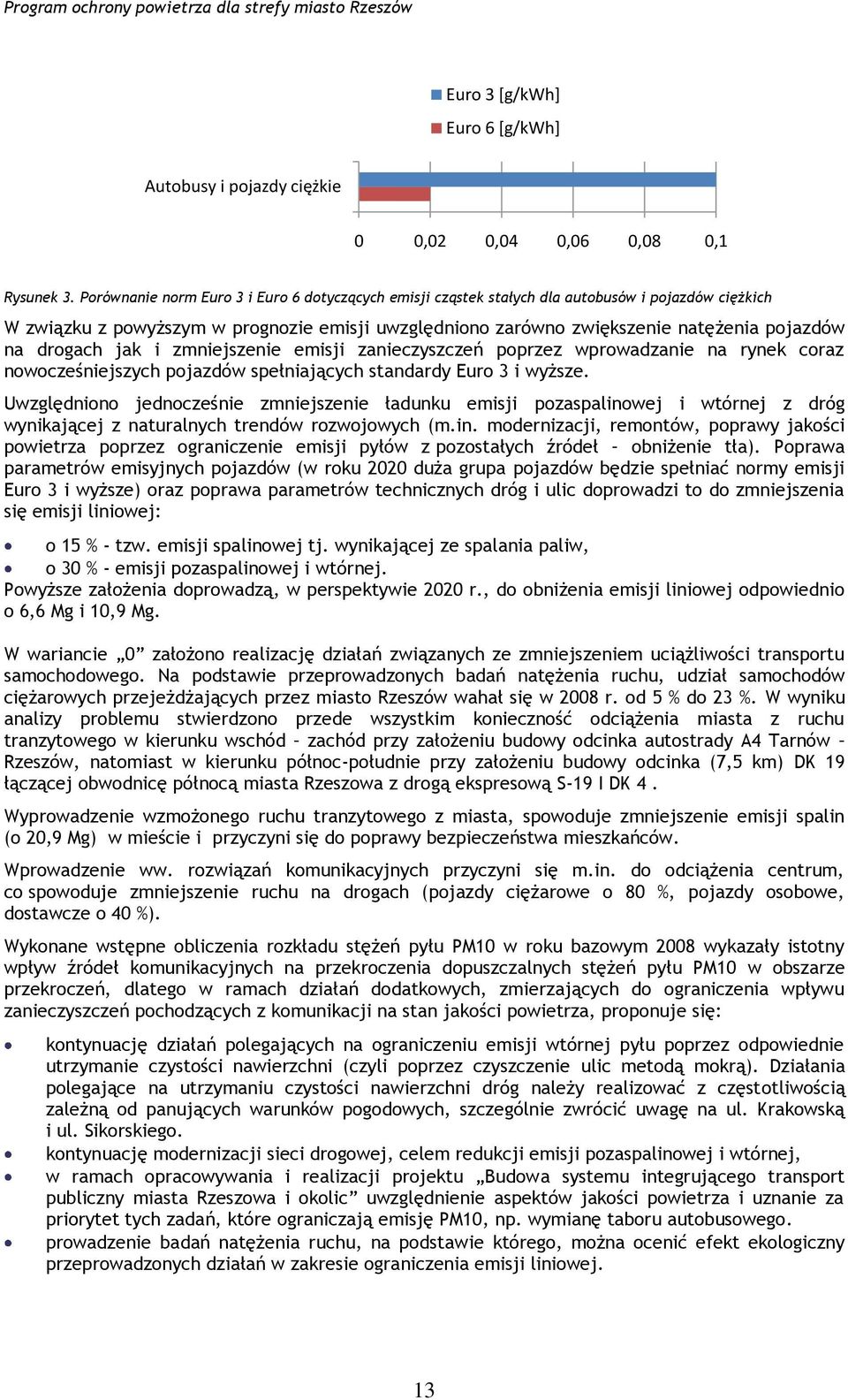 drogach jak i zmniejszenie emisji zanieczyszczeń poprzez wprowadzanie na rynek coraz nowocześniejszych pojazdów spełniających standardy Euro 3 i wyższe.