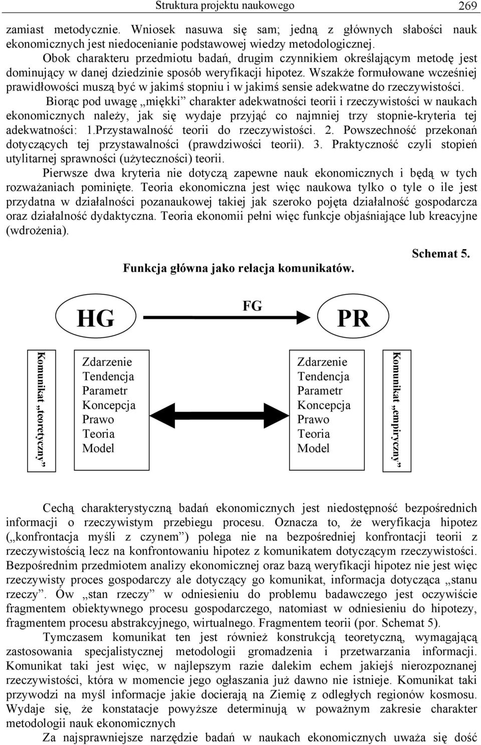 Wszakże formułowane wcześniej prawidłowości muszą być w jakimś stopniu i w jakimś sensie adekwatne do rzeczywistości.