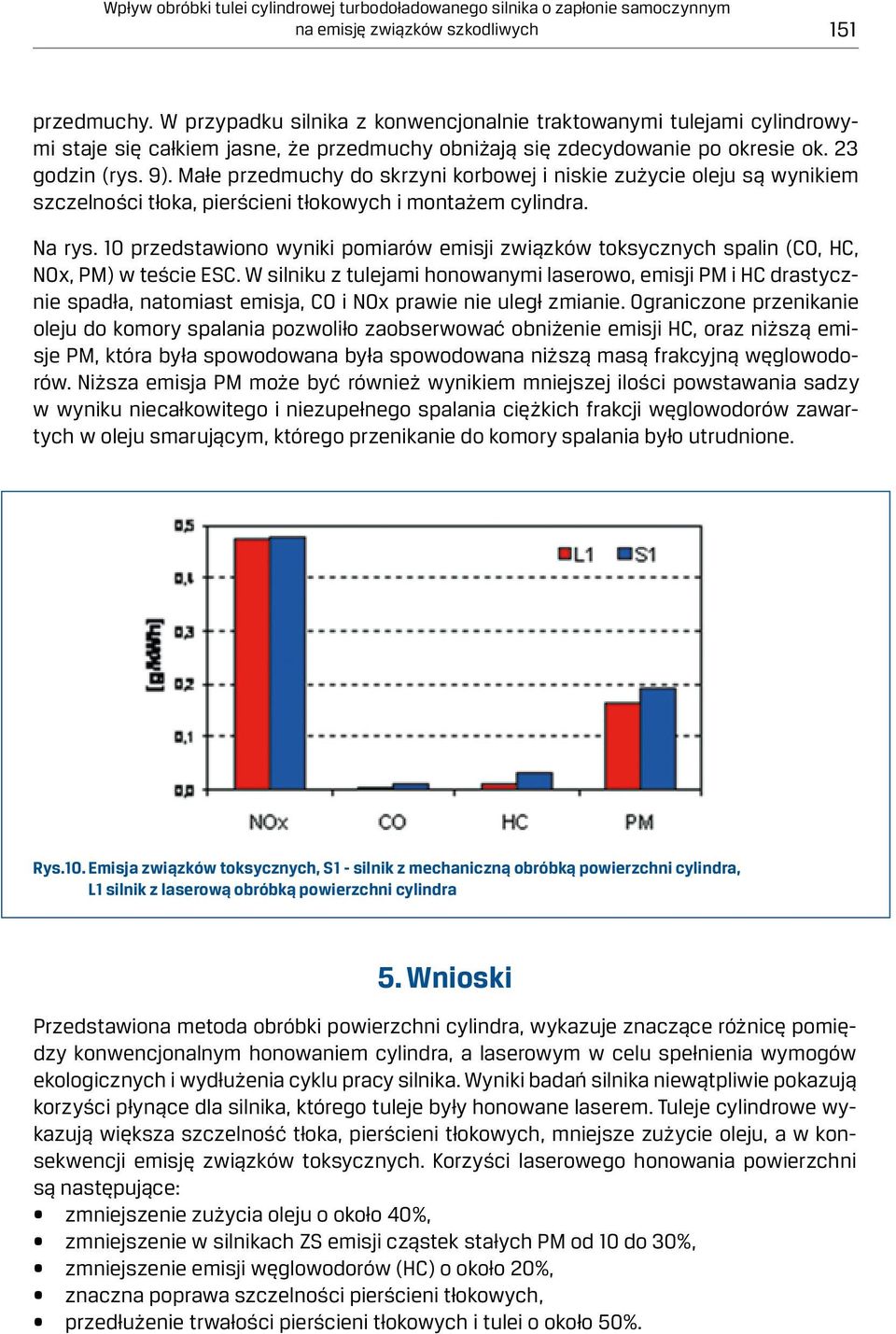 Małe przedmuchy do skrzyni korbowej i niskie zużycie oleju są wynikiem szczelności tłoka, pierścieni tłokowych i montażem cylindra. Na rys.