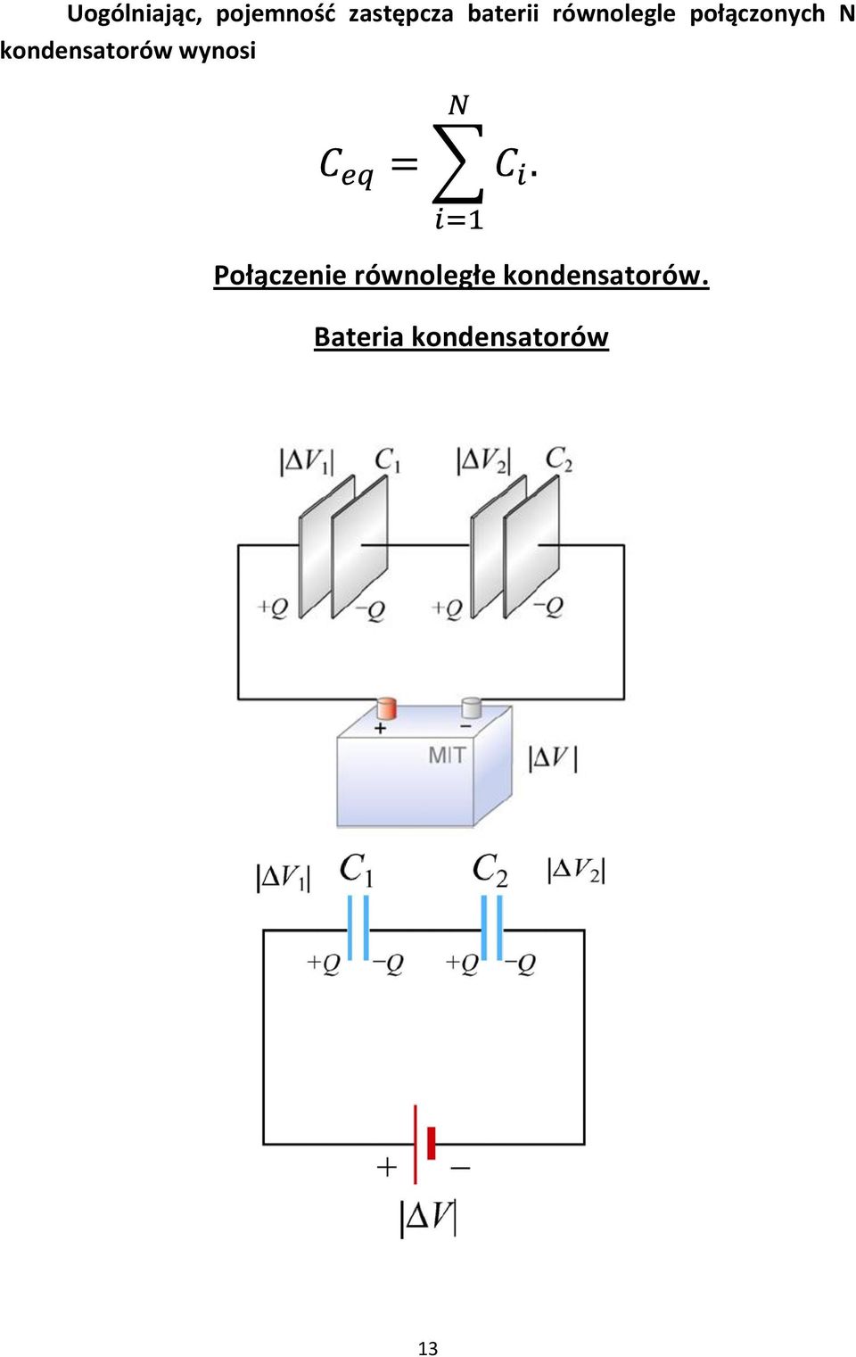 kondensatorów wynosi Połączenie