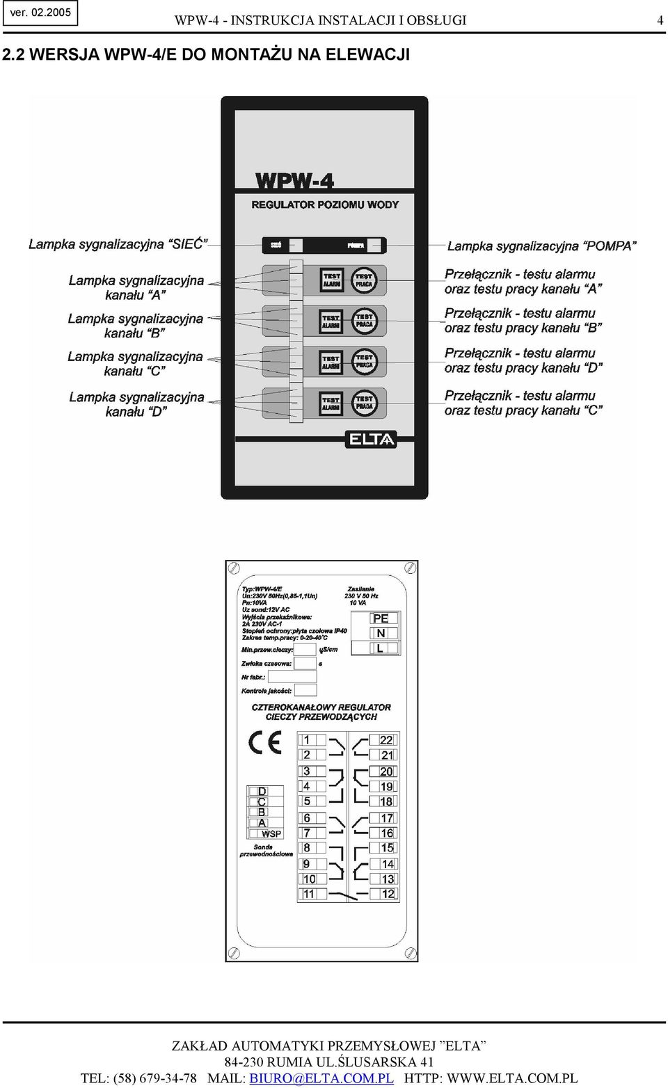 4 2.2 WERSJA WPW-4/E