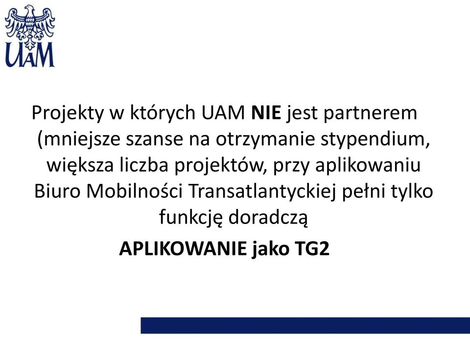 projektów, przy aplikowaniu Biuro Mobilności