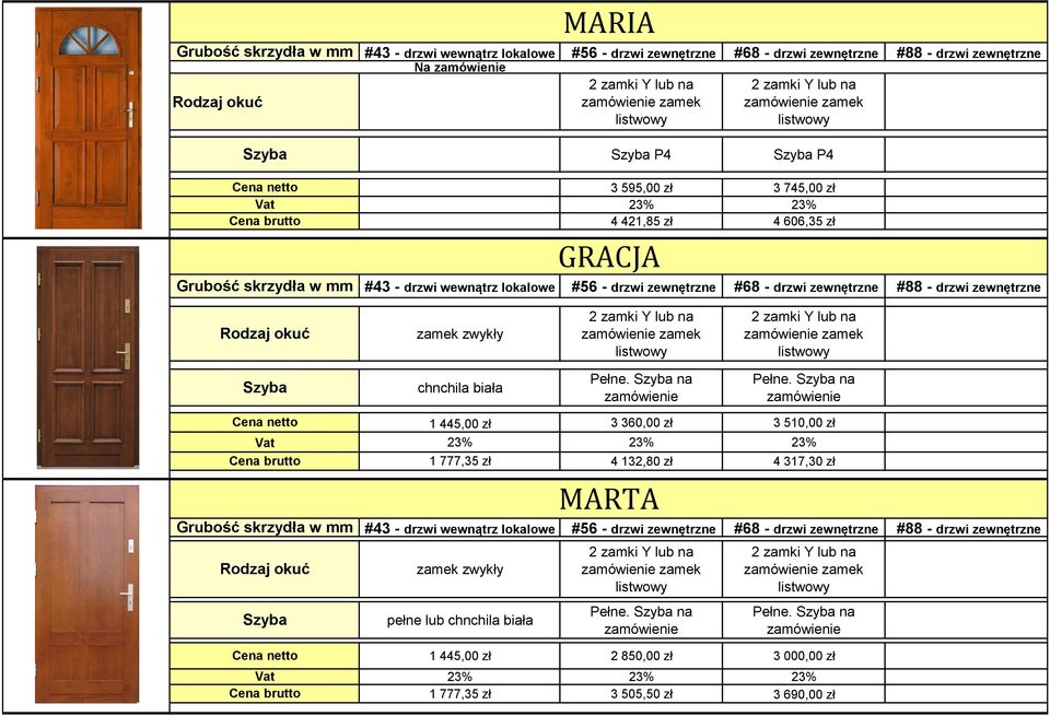 na 1 445,00 zł 3 360,00 zł 3 510,00 zł 1 777,35 zł 4 132,80 zł 4 317,30 zł