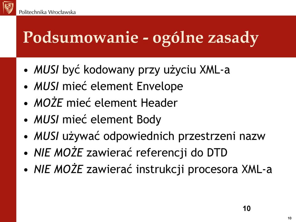 element Body MUSI używać odpowiednich przestrzeni nazw NIE MOŻE