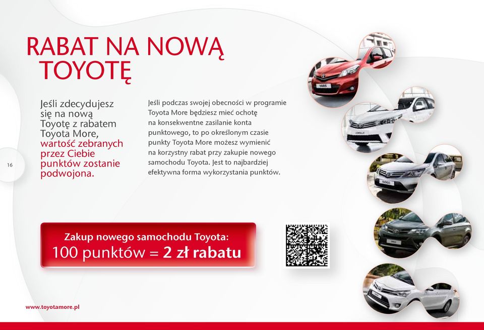 Jeśli podczas swojej obecności w programie Toyota More będziesz mieć ochotę na konsekwentne zasilanie konta punktowego, to po