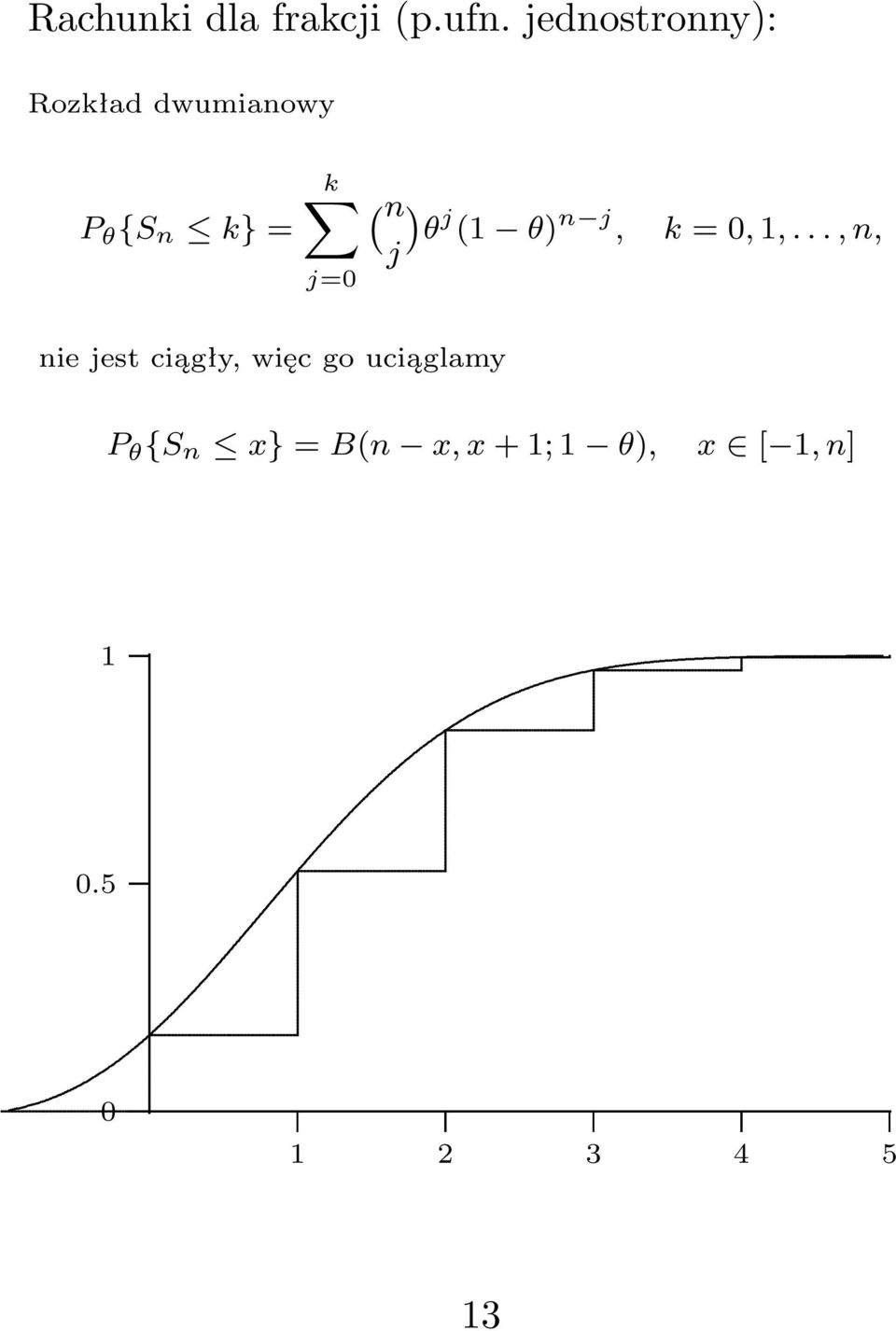 n ) θ j (1 θ) n j, k = 0,1,.
