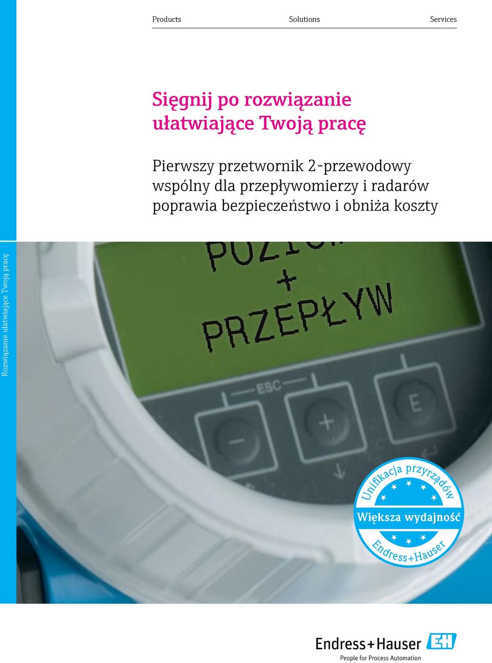 2-przewodowy wspólny dla przepływomierzy i radarów poprawia