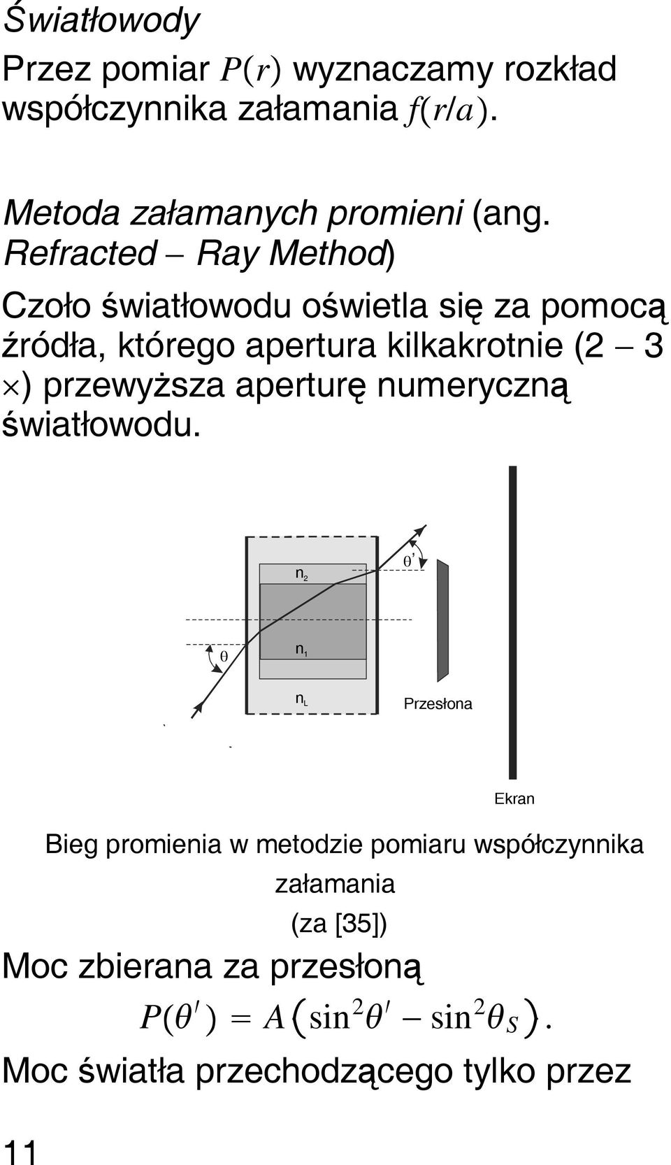 przewyższa aperturę numeryczną światłowodu.