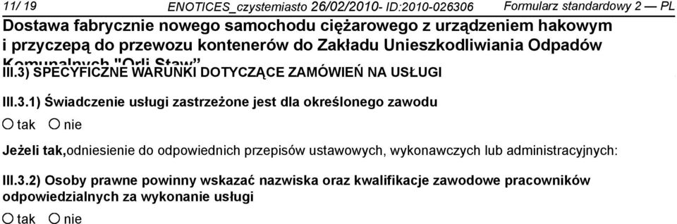 określonego zawodu Jeżeli,odsie do odpowiednich przepisów ustawowych, wykonawczych lub