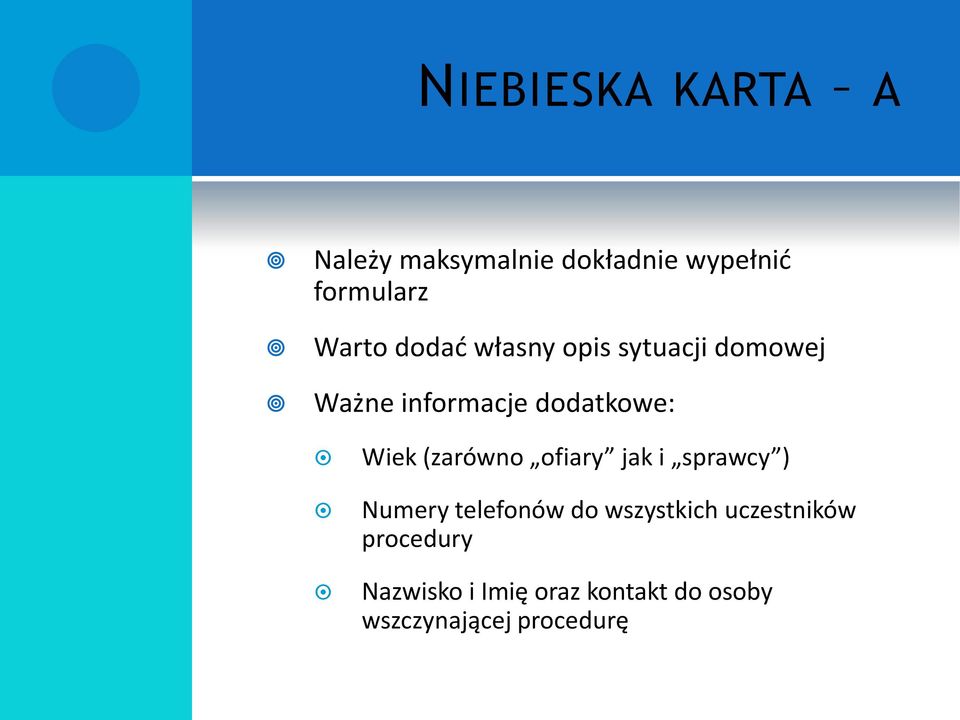 (zarówno ofiary jak i sprawcy ) Numery telefonów do wszystkich