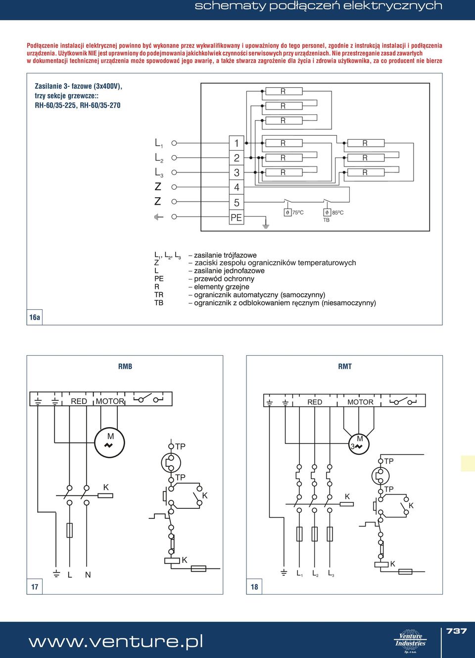 ograniczników temperaturowych 16a RMB RMT RED MOTOR RED