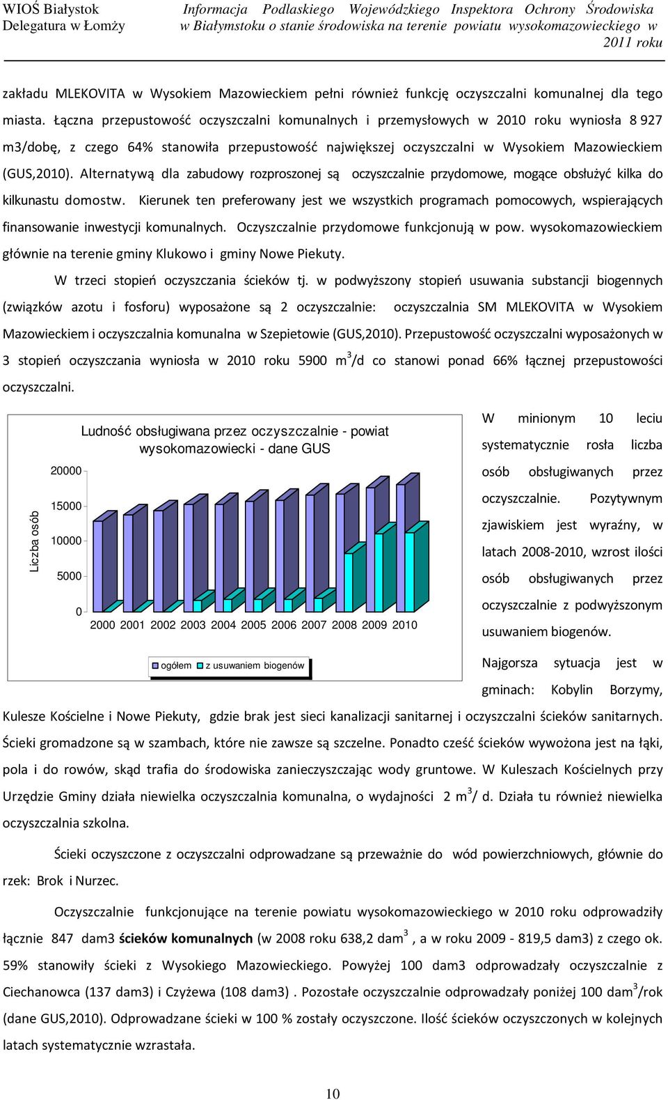 Alternatywą dla zabudowy rozproszonej są oczyszczalnie przydomowe, mogące obsłużyć kilka do kilkunastu domostw.