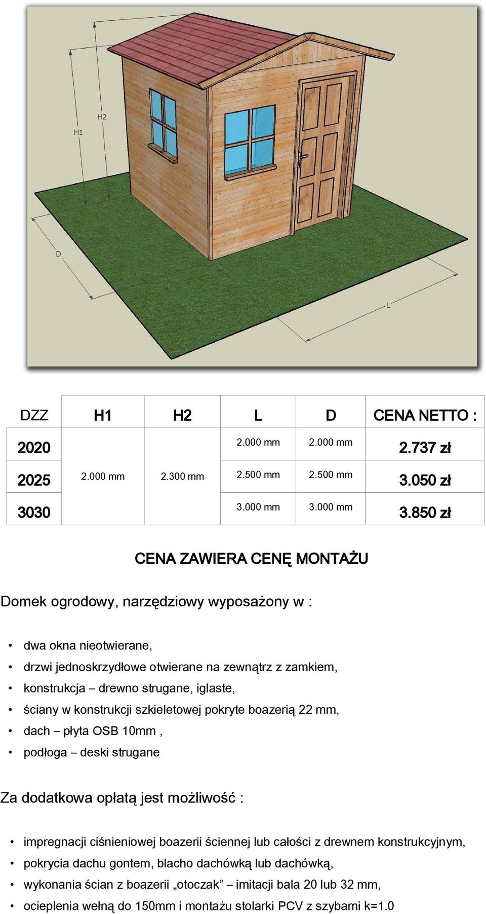 850 zł omek ogrodowy, narzędziowy