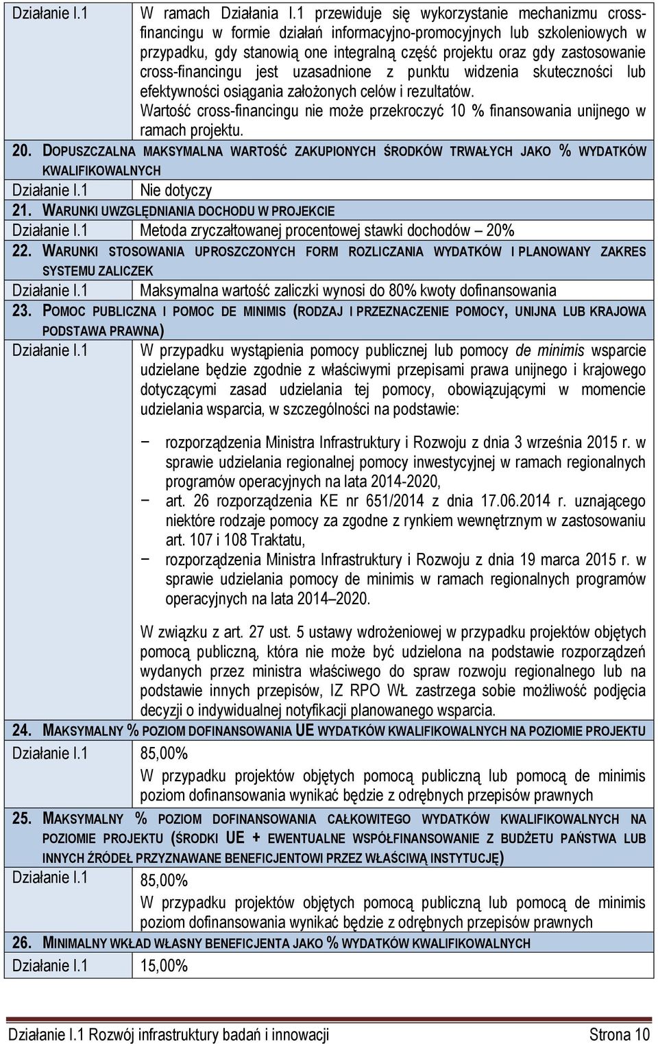 cross-financingu jest uzasadnione z punktu widzenia skuteczności lub efektywności osiągania założonych celów i rezultatów.